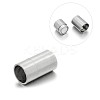 Tarnish Resistant Matte 304 Stainless Steel Column Magnetic Clasps with Glue-in Ends LS-STAS-E089-03D-1