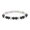 4Pcs 4 Style Natural & Synthetic Mixed Gemstone Strech Bracelets Set BJEW-JB09347-2