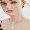1Pc 304 Stainless Steel Letter Pendant Necklaces NJEW-LP0001-33F-P-4