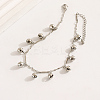 Casual Brass Bell Charm Bracelets for Women KZ9696-1