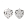 316 Stainless Steel Charms STAS-C096-12D-P-1