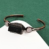 Natural Tourmaline & Quartz Crystal Cuff Bangles G-B149-16R-04-2