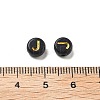 Plating Opaque Acrylic Beads OACR-R005-03J-3