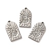 304 Stainless Steel Pendants STAS-Q001-12P-1