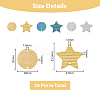 24Pcs 6 Styles 304 Stainless Steel Connector Charms STAS-DC0014-28-2