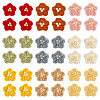 36Pcs 9 Colors Flower Wool Ornament Accessories AJEW-MA0001-15-1