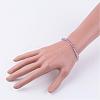 Natural Amethyst Beaded Stretch Bracelets BJEW-JB02459-09-3