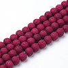 Synthetic Lava Rock Beads Strands G-S247-10mm-M-1-2