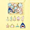 40Pcs 20 Styles Sea Animals Alloy Enamel Pendants ENAM-FS0003-49-7