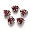 Heart Brass Enamel Prayer Box Pendants LS-KK-24X21-4