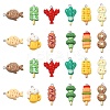 24Pcs 12 Styles Opaque Resin Imitation Food Pendants CRES-CJ0001-61-1