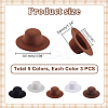 15Pcs 5 Colors EVA Cloth Mini Hat Fascinator Base AJEW-GA0007-43-2