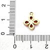304 Stainless Steel Micro Pave Cubic Zirconia Pendants STAS-U042-06G-06-3