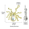 6Pcs 3 Colors Halloween Rack Plating Alloy Pendants PALLOY-FS0001-03-4