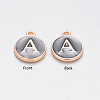 Initial Letter A~Z Alphabet Enamel Charms ENAM-X0018-05-2