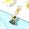 Angel Glass & Alloy Pendant Decorations HJEW-MZ00360-01-1