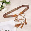 Bohemian Imitation Leather Tassel Wrap Chain Belts AJEW-WH20033-096AS-C-3