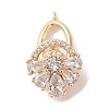 Brass Micro Pave Cubic Zirconia Twister Clasps KK-B100-069G-01-2