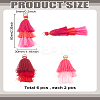 6Pcs 3 Colors Cotton Tassel Big Pendant Decoration FIND-LP0003-03-2