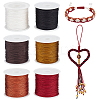 6 Rolls 6 Colors Nylon Braided Cord NWIR-PH0002-27B-1