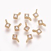 Brass Cubic Zirconia Pendants X-KK-T014-109G-1