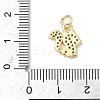 Brass Micro Pave Cubic Zirconia Charms ZIRC-I356-15G-02-3