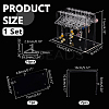 2-Row Coat Hanger Removable Acrylic Earring Displays EDIS-WH0041-02C-01-2