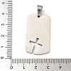 304 Stainless Steel Rhinestone Stamping Blank Tag Pendants STAS-G346-16P-3
