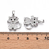 Brass Micro Pave Cubic Zirconia Pendants KK-N257-28P-3