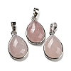 Natural Rose Quartz Pendants G-I358-B18-1