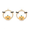 Halloween Alloy Enamel Pendants ENAM-N055-092-2