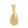 Rack Plating Brass Micro Pave Cubic Zirconia Pendants KK-L226-102G-R-1