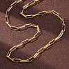 304 Stainless Steel Paperclip Chain Necklaces NJEW-Q013-03G-1