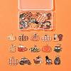 30Pcs 15 Styles Thanksgiving Day Golden Tone Alloy Enamel Pendants ENAM-FS0002-03-9