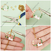 32Pcs 8 Style Alloy Enamel Pendants ENAM-SC0002-59-4