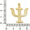 Rack Plating Brass Micro Pave Clear Cubic Zirconia Pendants KK-Z067-01G-02-3