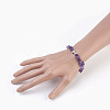 Natural & Synthetic Gemstone Beads Stretch Bracelets BJEW-JB03926-03-3