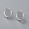 304 Stainless Steel Stud Earring Settings X-STAS-H380-B-13S-1