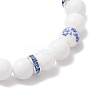 Dyed & Heated Natural Mashan Jade Round Beads Stretch Bracelets for Women BJEW-JB12207-4