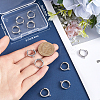 12Pcs Brass Flat Hoop Earring Findings KK-BBC0014-54-3