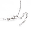 Round Brass Curb Chain Necklaces for Women NJEW-G084-18P-2