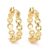 Rack Plating Brass Star Hoop Earrings for Women KK-E033-07G-1