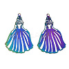 Ion Plating(IP) 201 Stainless Steel Filigree Pendants STAS-S118-004-1