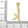 Brass Micro Pave Cubic Zirconia Pendants KK-M319-02G-K-3