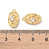 Brass Micro Pave Clear Cubic Zirconia Pendants KK-L221-005G-3