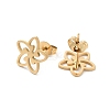 304 Stainless Steel Stud Earrings EJEW-K285-07G-2