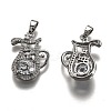 Brass Clear Cubic Zirconia Constellation Charms KK-J278-33P-K-2
