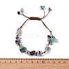 Adjustable Natural Fluorite Braided Bead Bracelets for Women BJEW-U035-02I-5