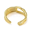 Knot Brass Open Cuff Rings for Women RJEW-Z050-04G-3