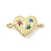 Brass Micro Pave Cubic Zirconia Charms LS-KK-S514-04B-G-1